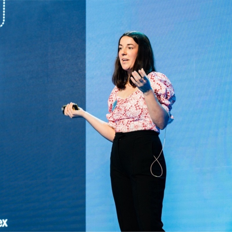 Julia Ortheden presenting